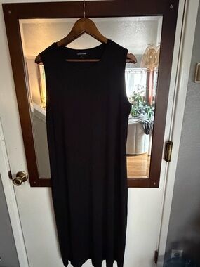 EILEEN FISHER Black Sleeveless Maxi Dress